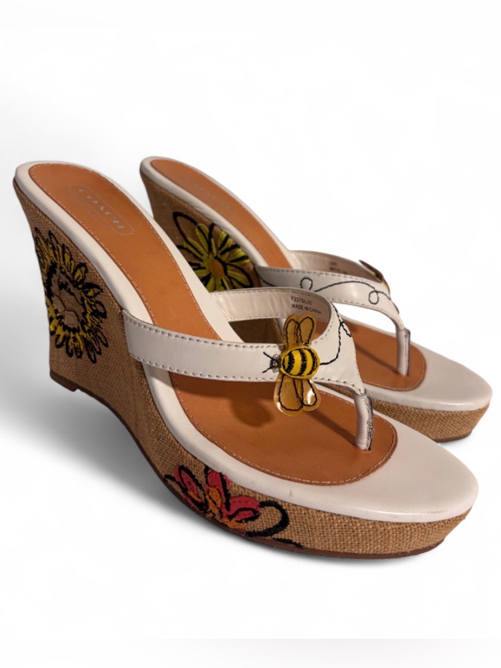 Coach Mattie Bumblebee wedge sandals